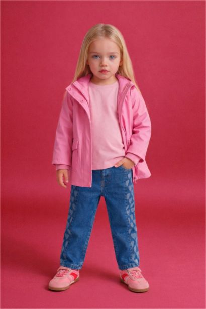 Baby Girl Hooded Waterproof Puffer Jacket