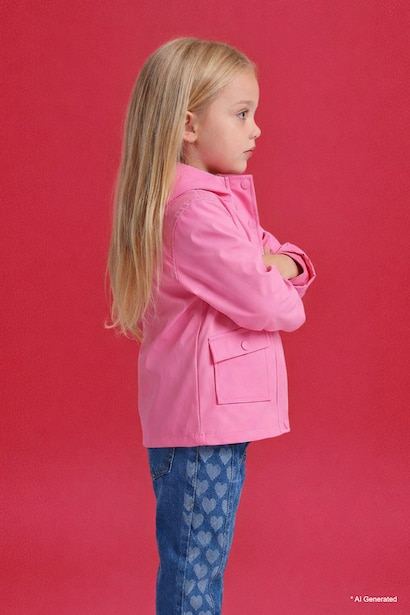 Baby Girl Hooded Waterproof Puffer Jacket