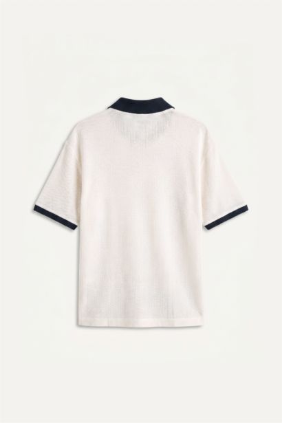 Boxy Fit Baskılı Polo Tişört