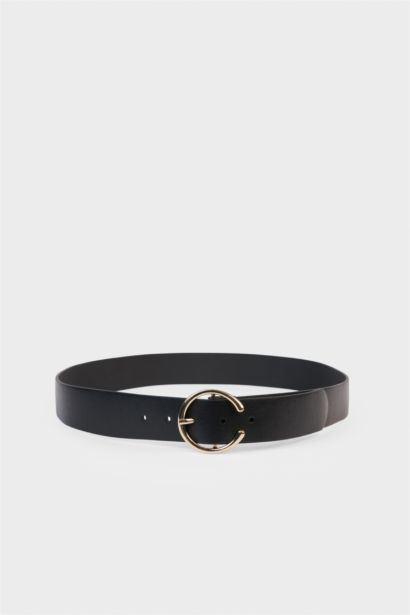 Kadın Büyük Toka Suni Deri Jean Kemeri