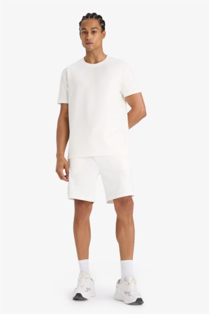 DeFactoFit Standard Fit Crew Neck Modal Printed T-Shirt