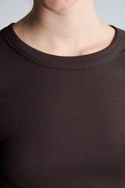 Slim Fit Crew Neck Camisole Long Sleeve T-Shirt
