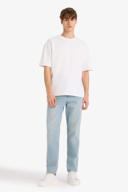 Relax Tapered Fit Dar Paça Jean Pantolon