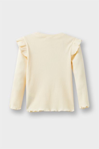 Baby Girl Crew Neck Ballerina Printed T-Shirt