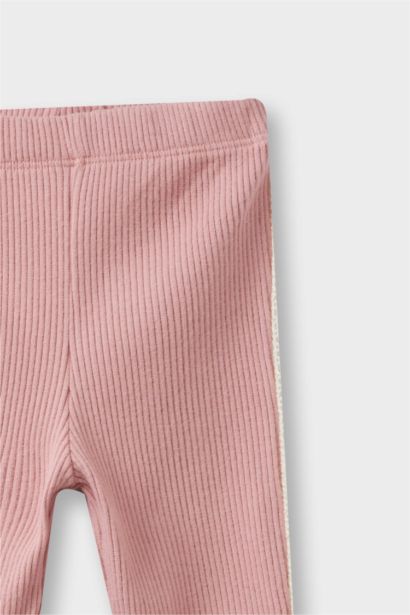 Baby Girl Ribbed Camisole Bow Detail Leggings