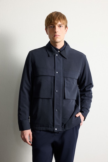 Regular Fit Polo Collar Waterproof Jacket