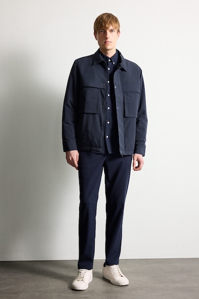 Regular Fit Polo Collar Waterproof Jacket