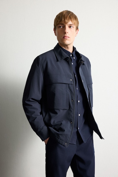 Regular Fit Polo Collar Waterproof Jacket