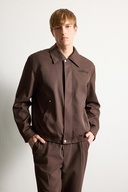 Oversize Polo Collar Waterproof Jacket