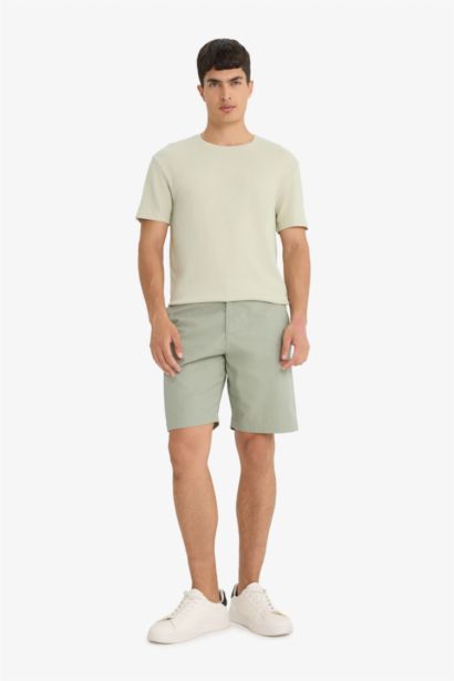 Regular Fit Textured Collar Short Sleeve T-Shirt