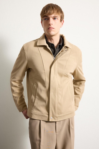 Regular Fit Polo Collar Jacket