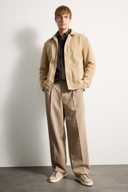 Regular Fit Polo Collar Jacket