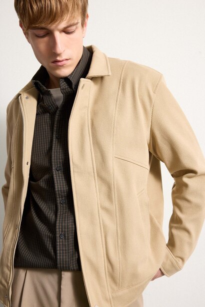 Regular Fit Polo Collar Jacket