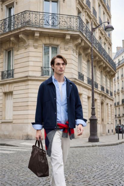 جاكيت دودون قصة عادية بياقة بولو