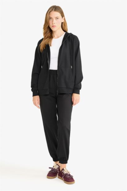 Relax Fit Thin Sweatshirt Fabric Cardigan