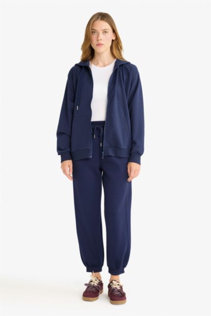 Relax Fit Thin Sweatshirt Fabric Cardigan