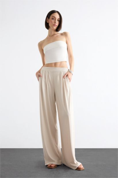 Baggy Fit Taffeta Trousers