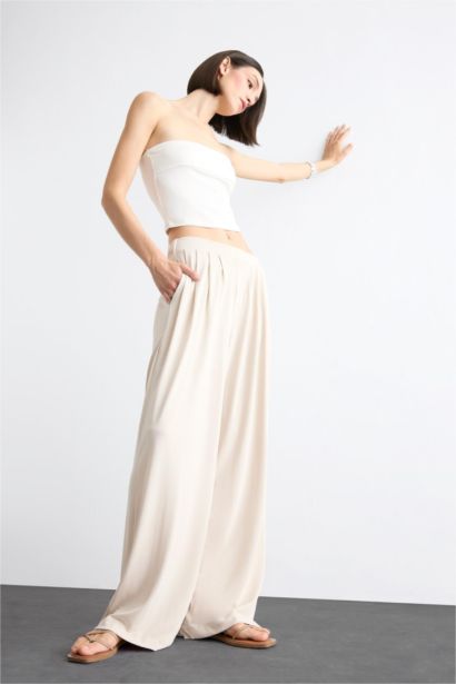 Baggy Fit Taffeta Trousers