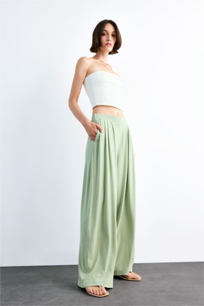 Baggy Fit Taffeta Trousers