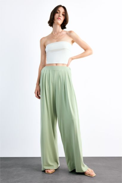 Baggy Fit Taffeta Trousers