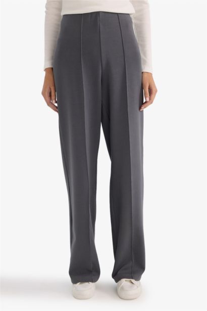 Straight Fit Beli Lastikli Eşofman Altı