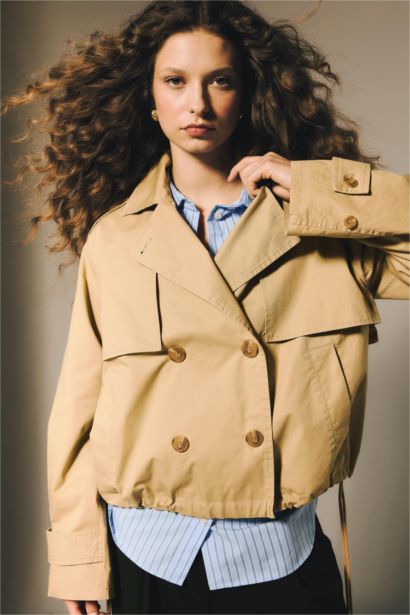 Relax Fit Jacket Collar Trench Coat