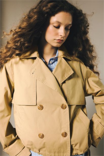 Relax Fıt Ceket Yaka Trençkot