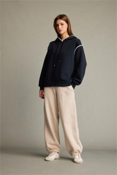 Thick Tie Waist Jogger Sweatpants