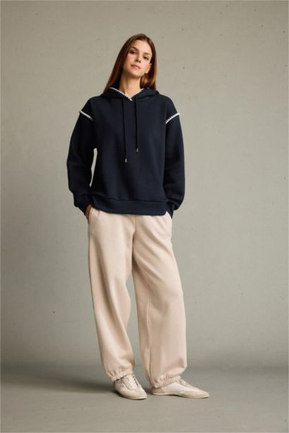 Thick Tie Waist Jogger Sweatpants