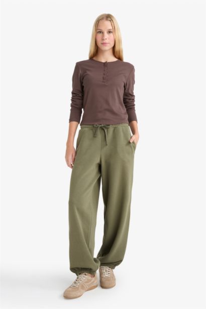 Thick Tie Waist Jogger Sweatpants