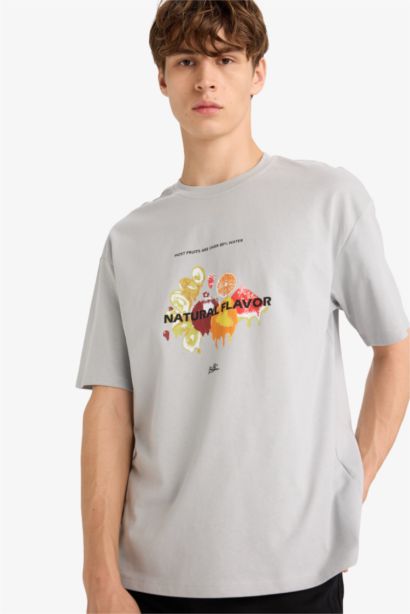 تيشيرت نص ردن أوفر سايز بياخة مستديرة