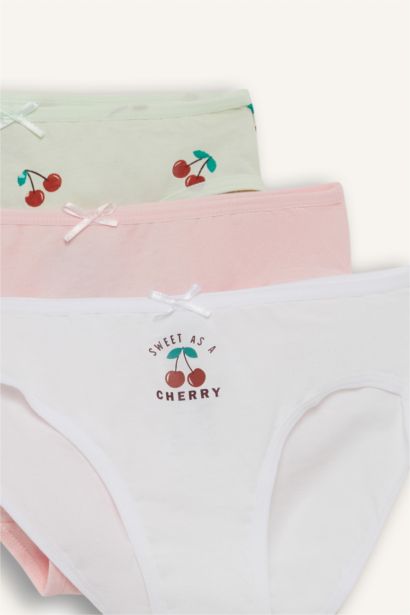 Girl Fruit Patterned 3 Piece Panties