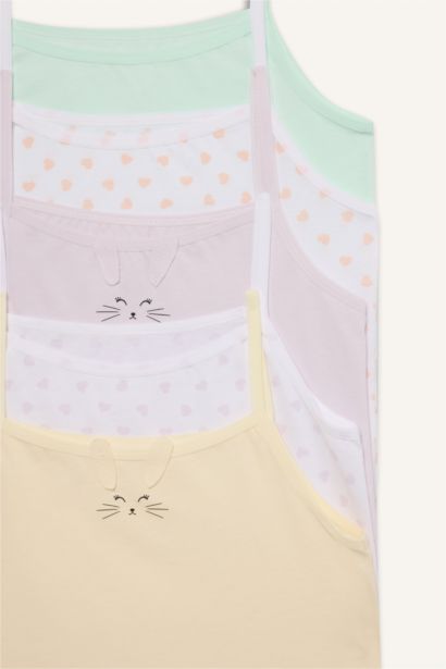 Lot de 5 Débardeurs à motifs pour fille