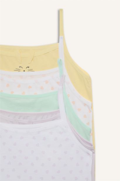 Girl Animal Print 5 Piece Undershirts