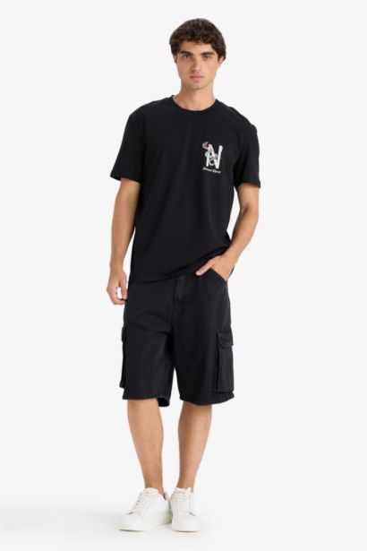 Regular Fit Crew Neck Printed Short Sleeve T-Shirt