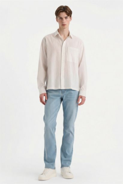 قميص اوفر سايز قماش ستريج