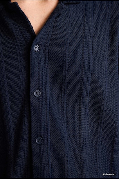 Boxy Fit Polo Collar Short Sleeves Shirt
