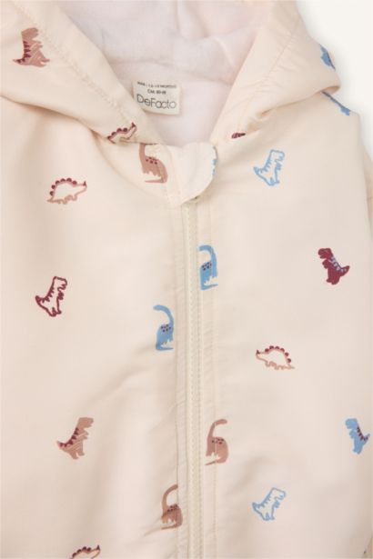 جاكيت مطر اولادي وتر بروف وطبعة ديناصور