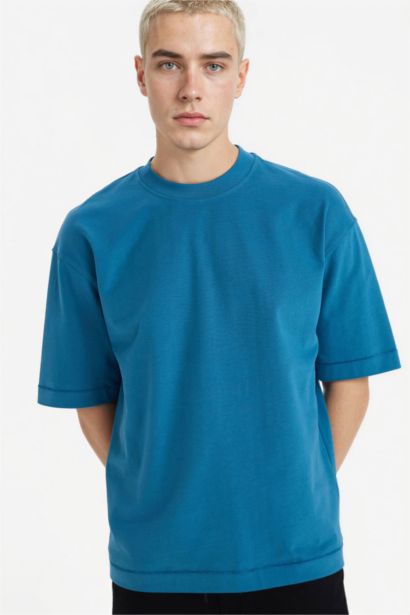 Boxy Fit Crew Neck Short Sleeve T-Shirt