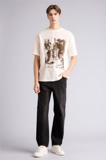 Cotton Boxy Fit Printed T-Shirt
