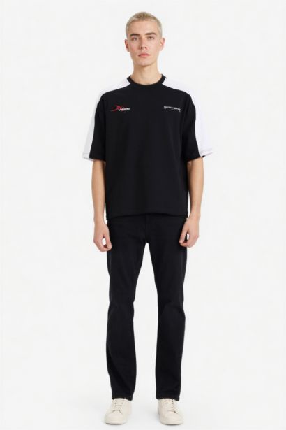 Loose Fit Crew Neck Short Sleeve T-Shirt