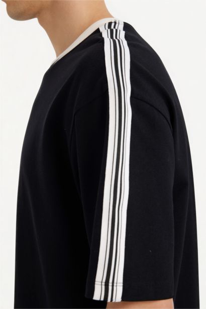 تيشيرت نص ردن بيكيه اوفر سايز قصة عادية بياخة مستديرة