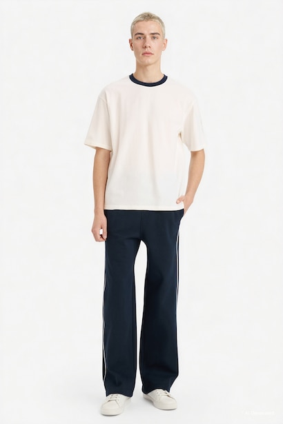Футболка пике Boxy Fit с круглым вырезом и коротким рукавом