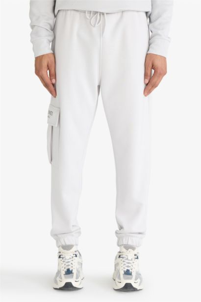 بنطلون سويت بانتس جوجر قماش سكوبا قصة عادية من DeFactoFit NBA