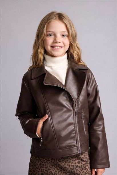 Girl Faux Leather Jacket