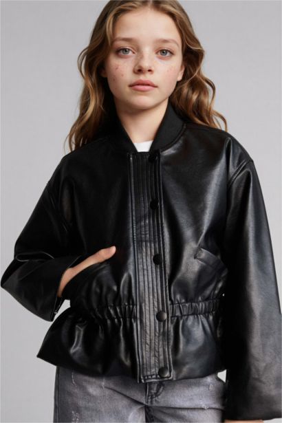 Girl College Collar Bomber Jacket