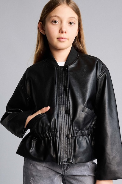 Girl College Collar Bomber Jacket