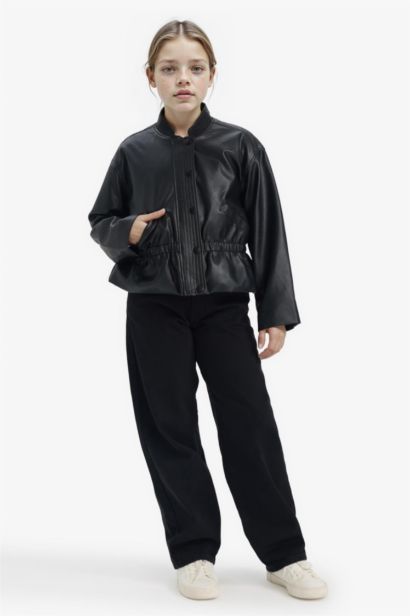 Girl College Collar Bomber Jacket