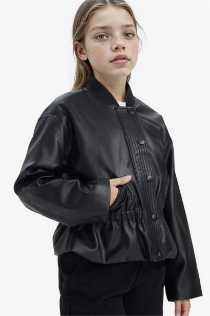 Girl College Collar Bomber Jacket