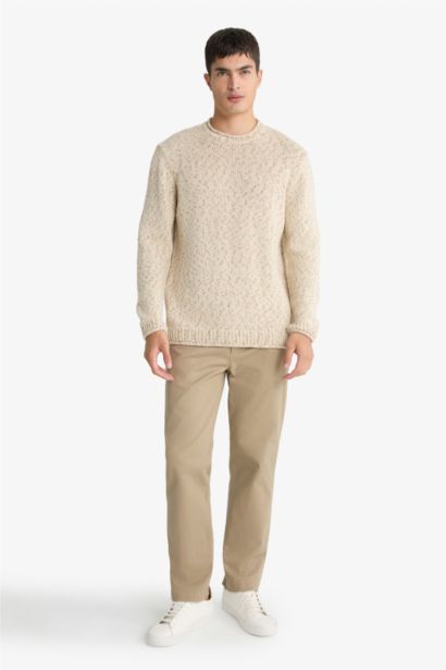 بلوز تريكو قصة عادية بياخة مستديرة